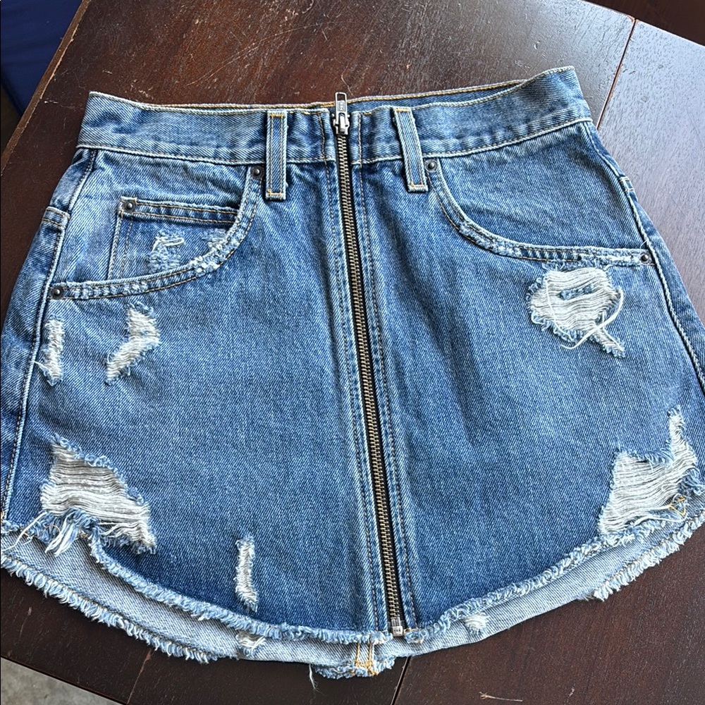 Carmar Blue Skater Mini Skirt Casual